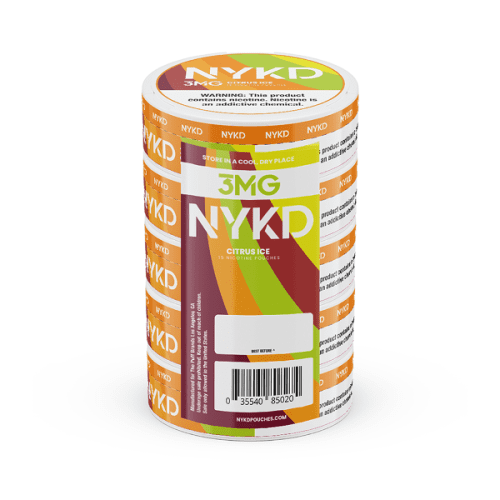 Best Deal NYKD Nicotine Pouches 20ct Can (5 Pack) Citrus Ice