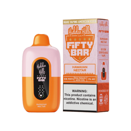 Best Deal Hidden Hills x Fifty Bar 20K Disposable Vape Hawaiian Nectar