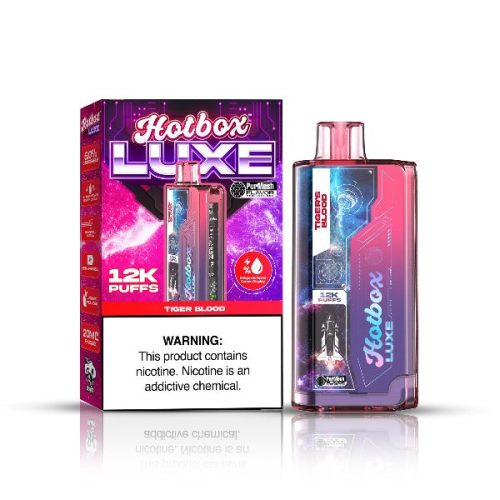 Best Deal Hotbox Luxe 12k Puffs Disposable Vape 20mL Tiger Blood