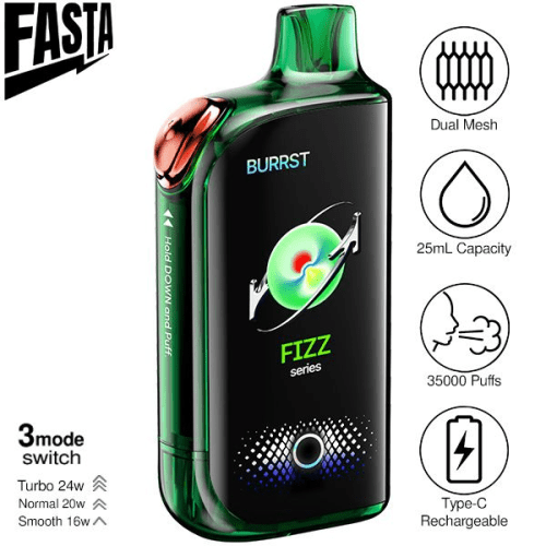 Best Deal Fasta Burrst 35,000 Puffs Disposable Vape 25mL 5 Pack - Meta Moon Soda