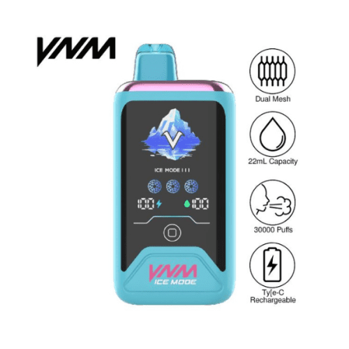 Best Deal VNM Ice Mode 30,00 Puff Disposable Vape 22mL 5 Pack - Miami Vice