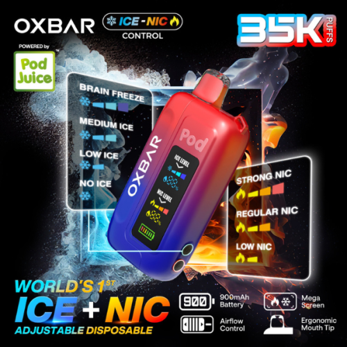 OXBARxPodJuiceICE NICControl35 000PuffsDisposable 5 SingleDisposable 03059766 60d5 4acb a7db b42f55fb4af4