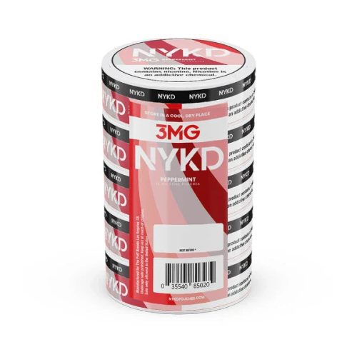 Best Deal NYKD Nicotine Pouches 20ct Can (5 Pack) Peppermint