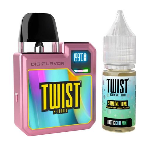 Geekvape Digi-Q Kit + Daddy's Vapor Salts - Pink/Arctic Cool Mint