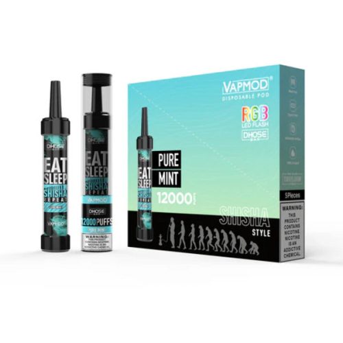 VapMod DHose Bar QD71 12000 Puffs Best Flavor Pure Mint