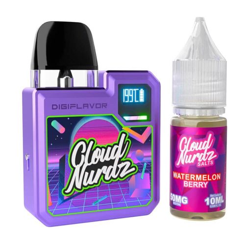 Geekvape Digi-Q Kit + Daddy's Vapor Salts - Purple/Watermelon Berry