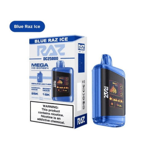 Best Deal RAZ DC25K 25,000 Puffs Rechargeable Vape 16mL Blue Razz Ice