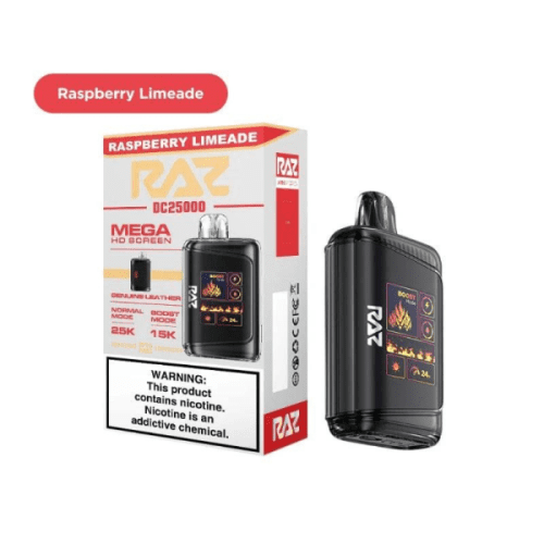 Best Deal RAZ DC25K 25,000 Puffs Rechargeable Vape 16mL Raspberry Limenade