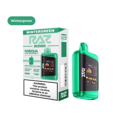 Best Deal RAZ DC25K 25,000 Puffs Rechargeable Vape 16mL Wintergreen