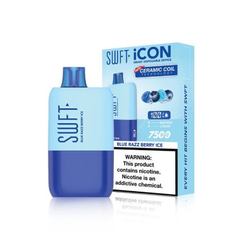 Best Deal SWFT Icon 7500 Puffs Ceramic 17mL Disposable Vape Blue Razz Berry Ice