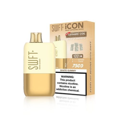 Best Deal SWFT Icon 7500 Puffs Ceramic 17mL Disposable Vape White Gummy