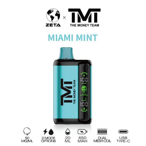   Best Deal TMT by Floyd Mayweather 15,000 Puffs Disposable Vape 20mL Miami Mint