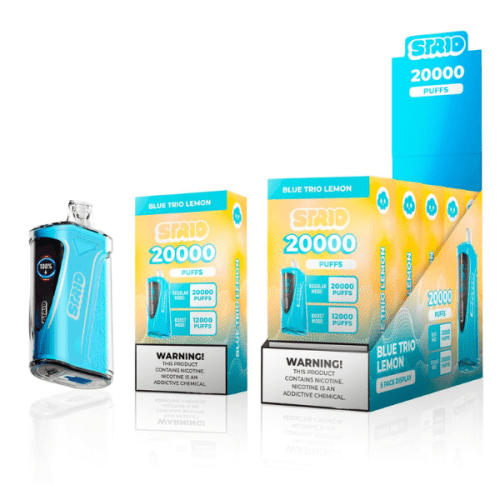 Best Deal STRIO 20000 Puffs Rechargeable Disposable 24mL - Blue Trio Lemon 