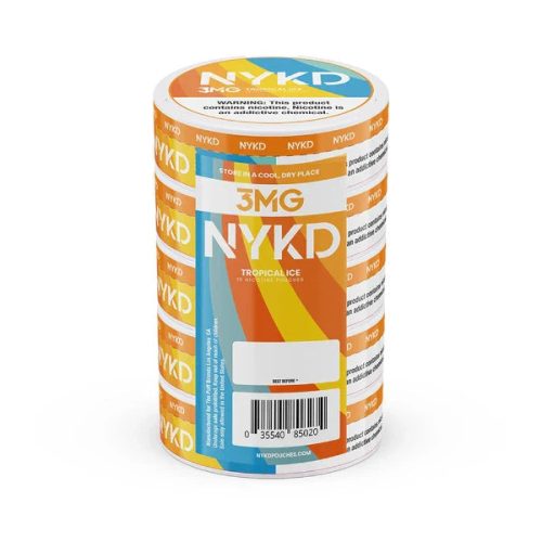 Best Deal NYKD Nicotine Pouches 20ct Can (5 Pack) Tropical Ice