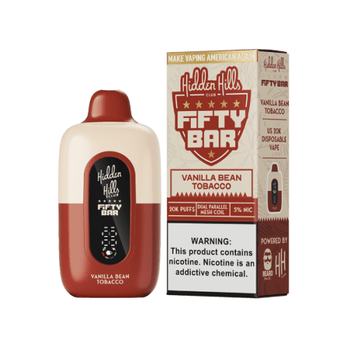 Best Deal Hidden Hills x Fifty Bar 20K Disposable Vape Vanilla Tobacco