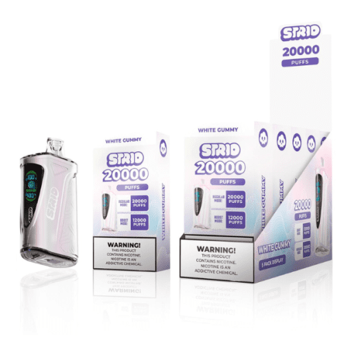 White Gummy STRIO 20000 Puffs Rechargeable Disposable 24mL