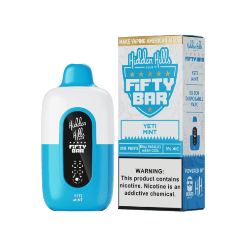 Best Deal Hidden Hills x Fifty Bar 20K Disposable Vape Yeti Mint