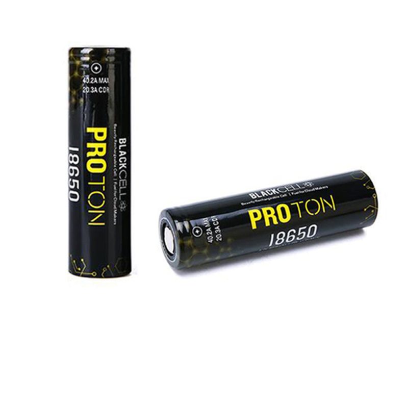 blackcell proton 18650 battery 3018mah 40.2a 3.7v pack of 2