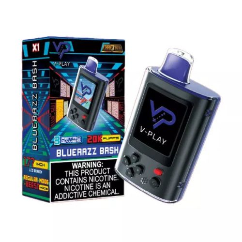 Best Deal CraftBox V-Play 20K Puffs Rechargeable Disposable  - Blue razz Bash