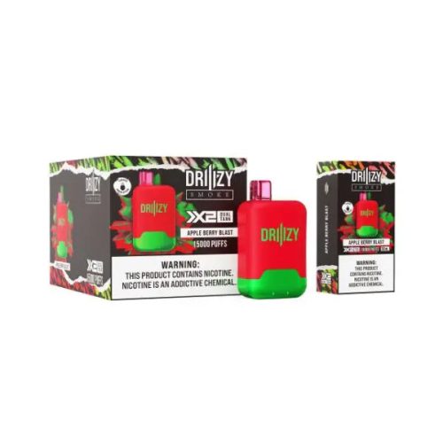 Best Deal DRIIIZY Smoke 15000 Puffs 5% Dual Tank Disposable Vape 30mL Apple Berry