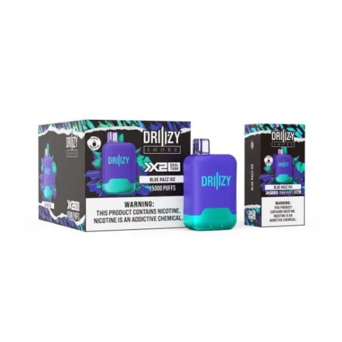 Best Deal DRIIIZY Smoke 15000 Puffs 5% Dual Tank Disposable Vape 30mL Blue Razz