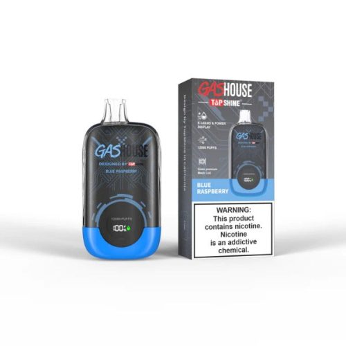 GasHouse x TopShine 12000 Puff Rechargeable Vape 20mL Best Flavor Blue Raspberry