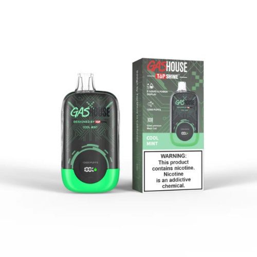 GasHouse x TopShine 12000 Puff Rechargeable Vape 20mL Best Flavor Cool Mint