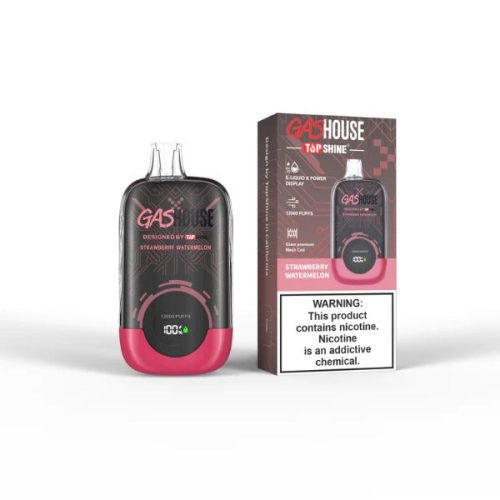 GasHouse x TopShine 12000 Puff Rechargeable Vape 20mL Best Flavor Strawberry Watermelon