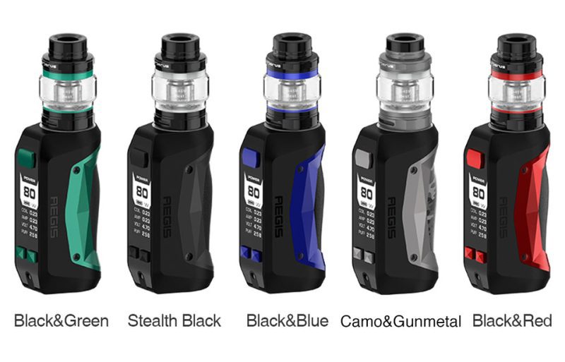 GeekVape Aegis Mini 80W Kit Best Colors Black & Green Stealth Black Black&Blue Camo&Gunmetal Black&Red