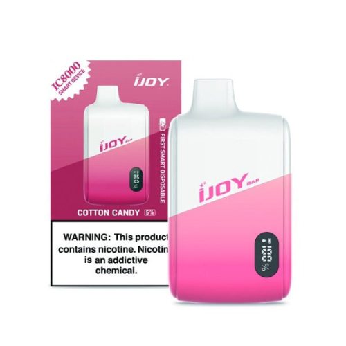 Best Deal iJoy Bar IC8000 8000 Puffs Rechargeable Disposable Vape 18mL Cotton Candy