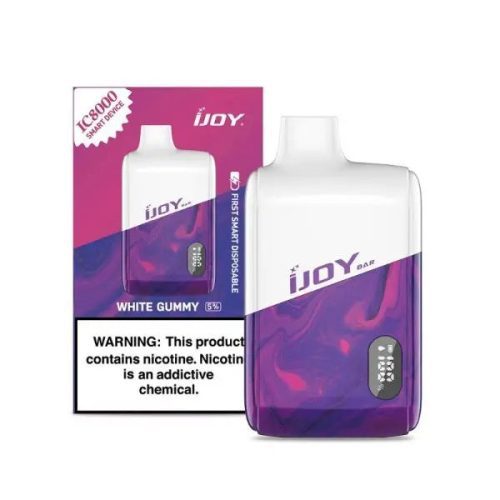 Best Deal iJoy Bar IC8000 8000 Puffs Rechargeable Disposable Vape 18mL White Gummy