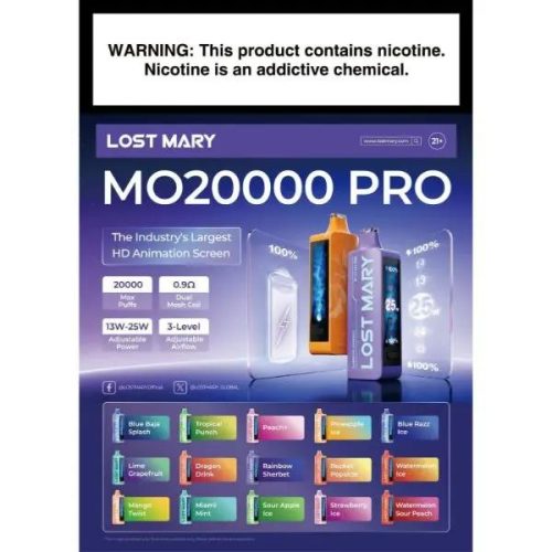 lost mary 20000 pro rechargeable vape