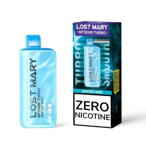 Best Deal Lost Mary MT15000 Turbo Zero Nicotine Disposable Vape 16mL - Winter Mint