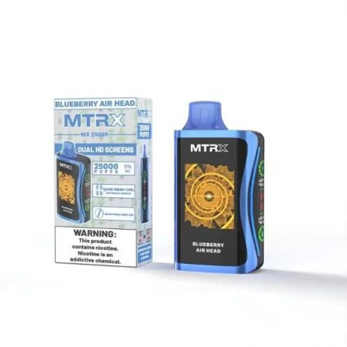 Best Deal MTRX MX 25000 Rechargeable Disposable Vape 20mL 5 Pack Blueberry Air Head