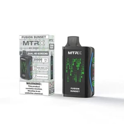 Best Deal MTRX MX 25000 Rechargeable Disposable Vape 20mL 5 Pack Fusion Sunset