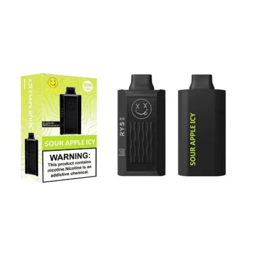 Best Deal RYSE 12000 Puffs Rechargeable Disposable Vape 18mL Sour Apple Icy