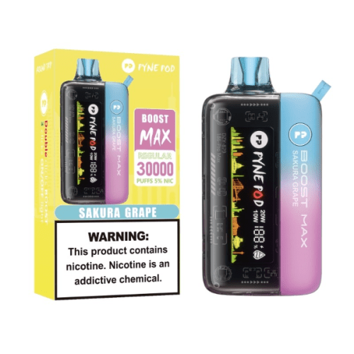 Best Deal Pyne Pod Boost Pro Max 30,000 Puffs Disposable Vape 24mL - Sakura Grape