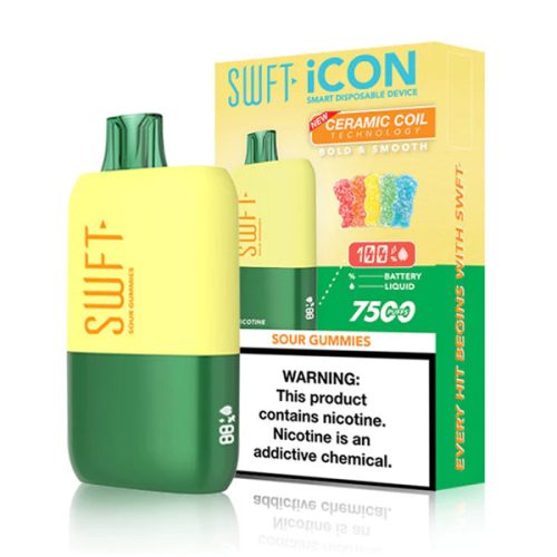 Best Deal SWFT Icon 7500 Puffs Ceramic 17mL Disposable Vape Sour Gummies