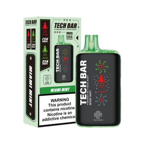 Best Deal Tech Bar 25000 Puffs Disposable Vape 25mL Miami Mint