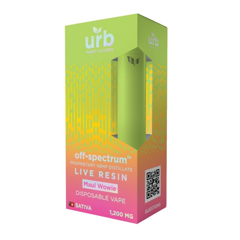 urb off spectrum live resin maui wowie sativa disposable vape device