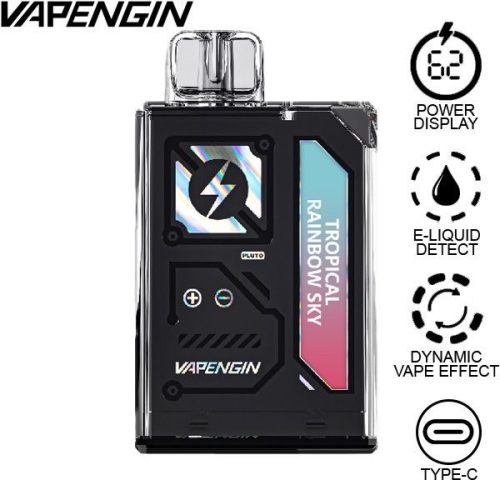 Vapengin Pluto 7500 Puffs Disposable Vape 17mL  Best Flavor Tropical Rainbow Sky