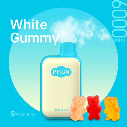 white gummy phun box 6000 puffs disposable 1fc46a98 adbb 4298 b1f5 7f9b0ab03432